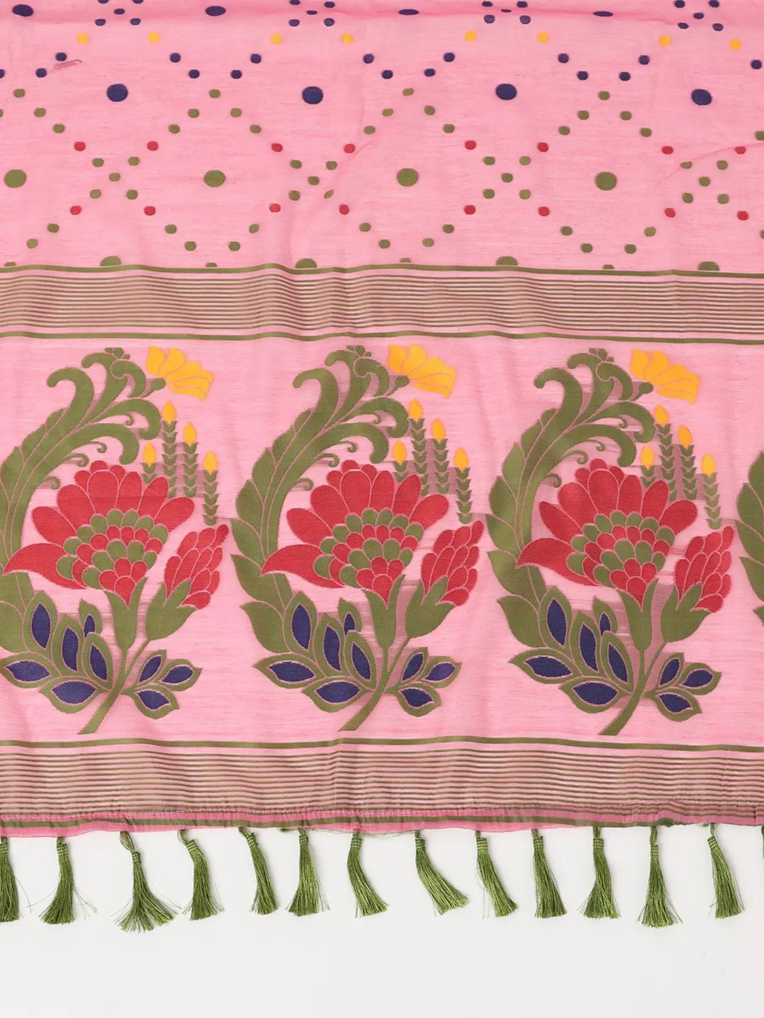 Dhakai Jamdani Light Weight Cotton Silk Saree