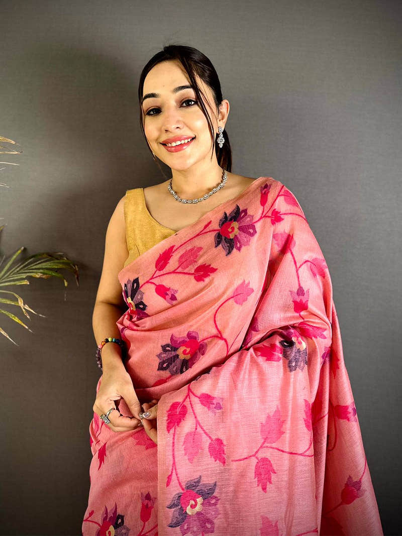 Heritage Khadi Jamdani Saree
