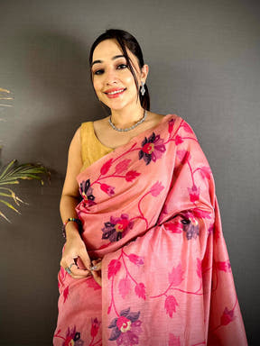 Heritage Khadi Jamdani Saree