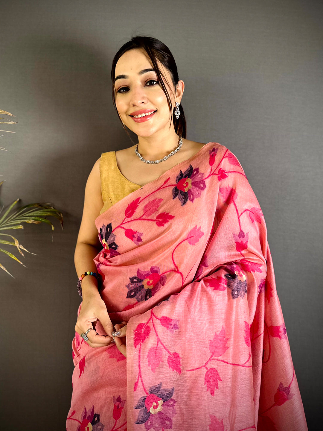 Heritage Khadi Jamdani Saree