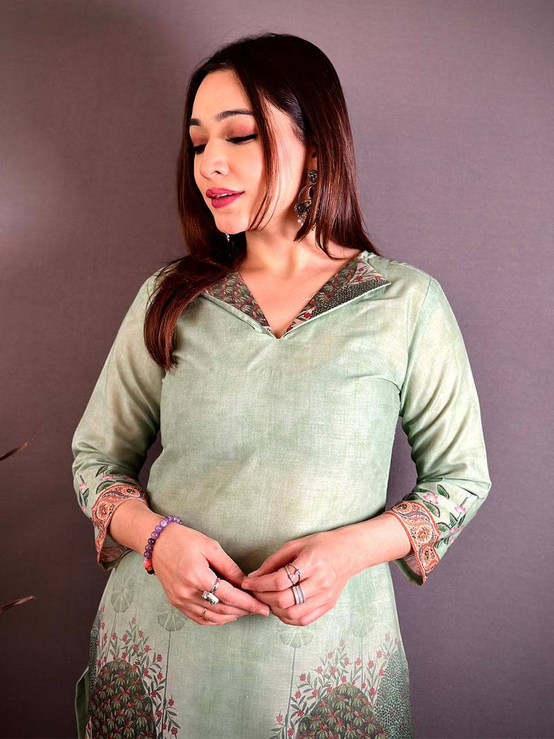 Heritage Mughal Print Cotton Kurti