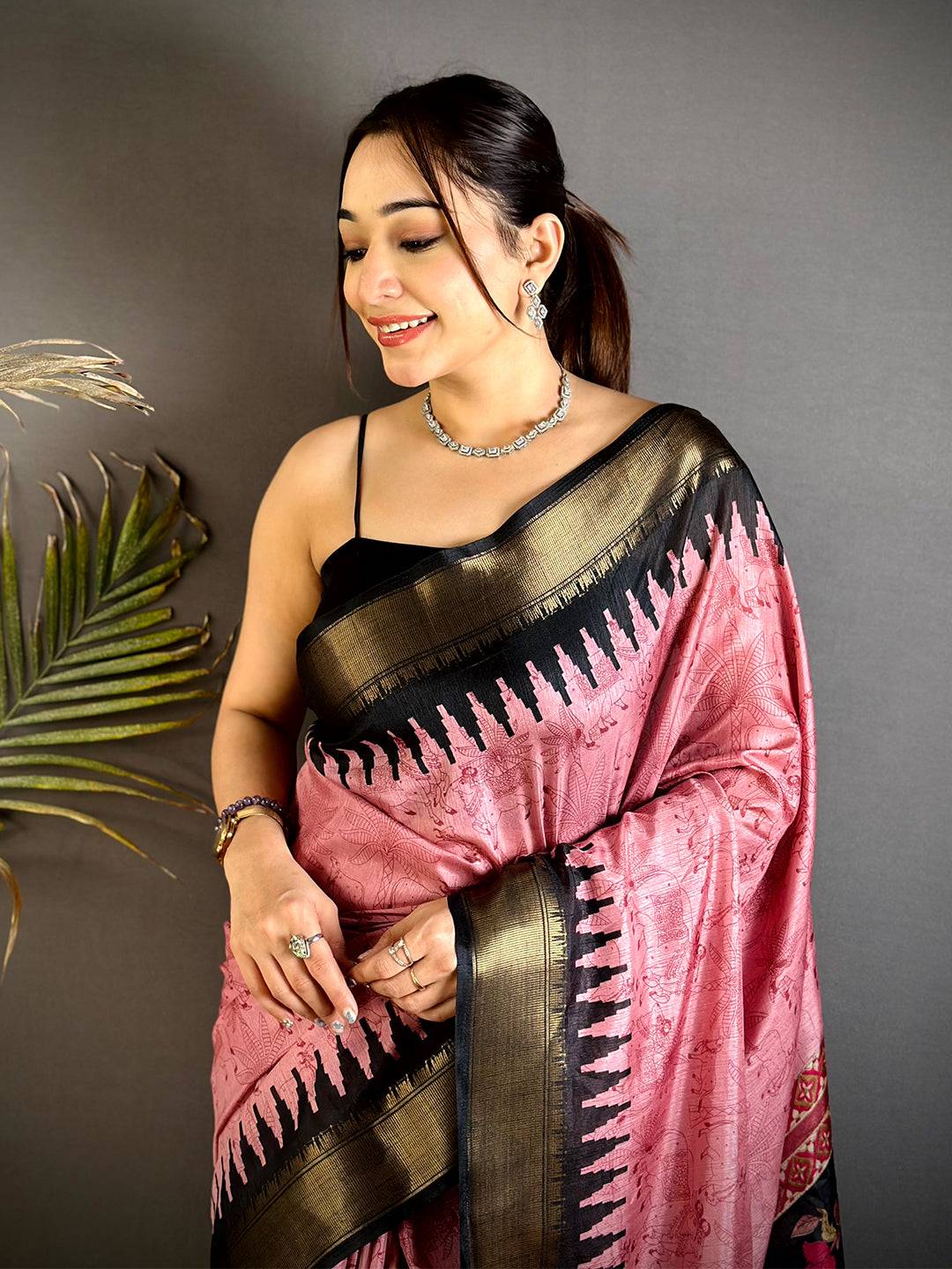 Majestic Kalamkari Dola Silk Saree


