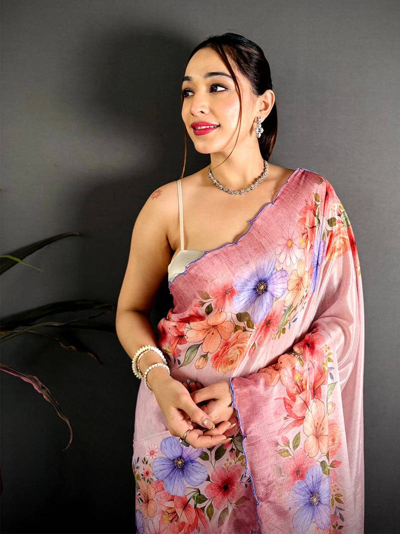 Regal Soft Chiffon Resham Cutwork Saree