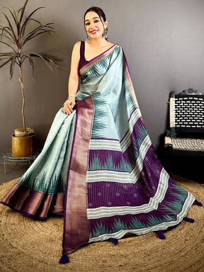 Royal Soft Dola Self Zari Katha Weaving Saree