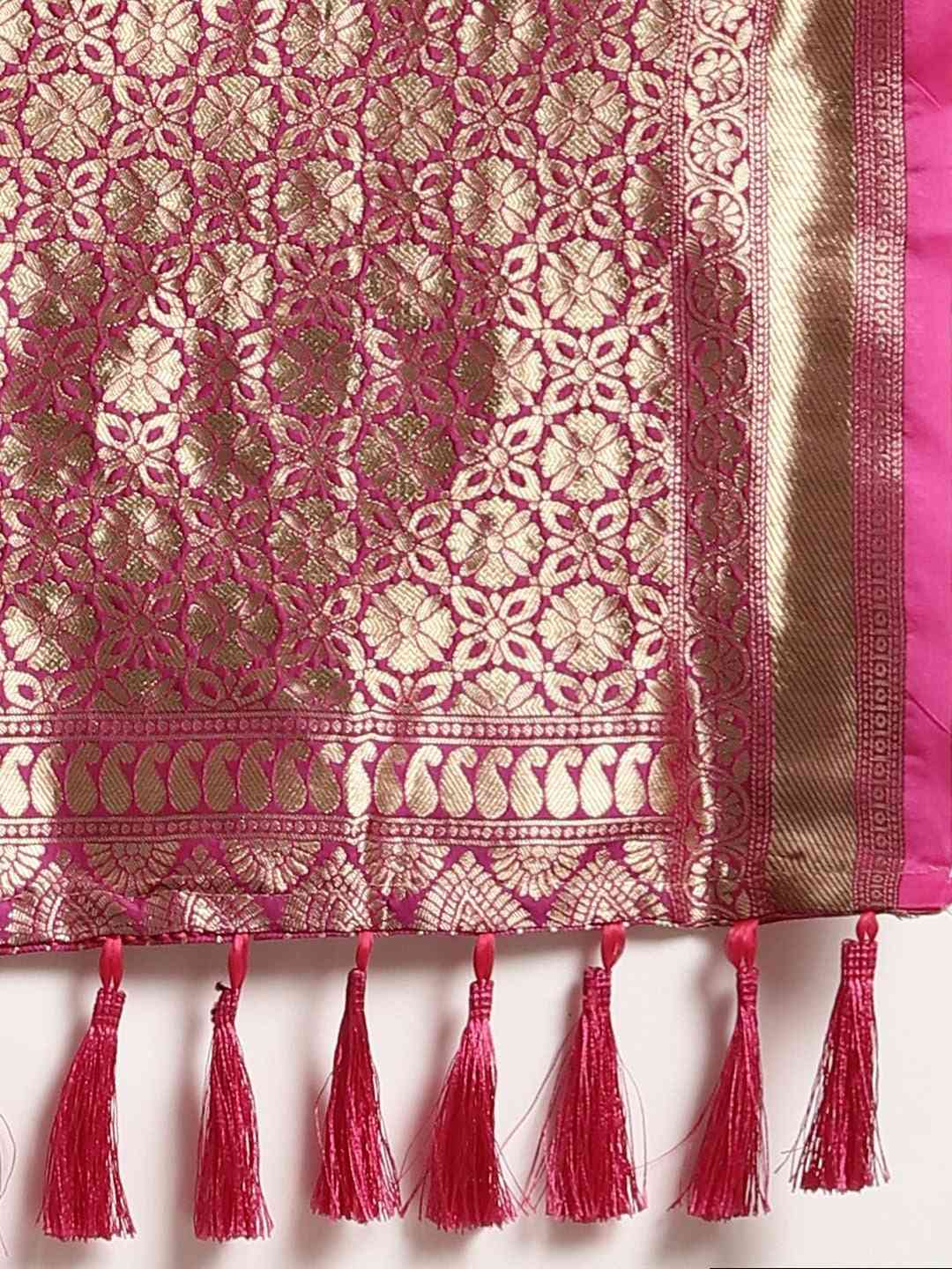 Beautiful Banarasi Grey Silk Blend Saree