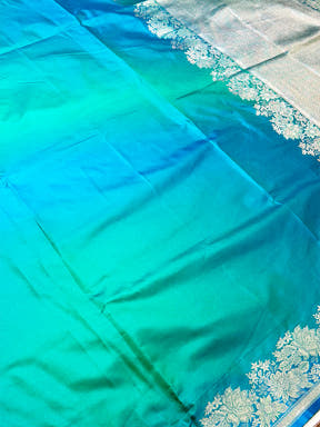 Stylish Ombre Weaving Mashru Silk Saree