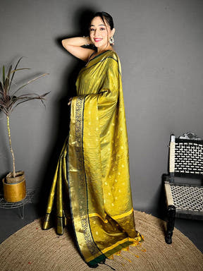 Royal Self Gold Zari Chex Chitpallu Saree