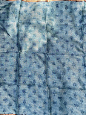 Soft Kota Doriya Silk Saree With Flower Prints & Rich Pallu