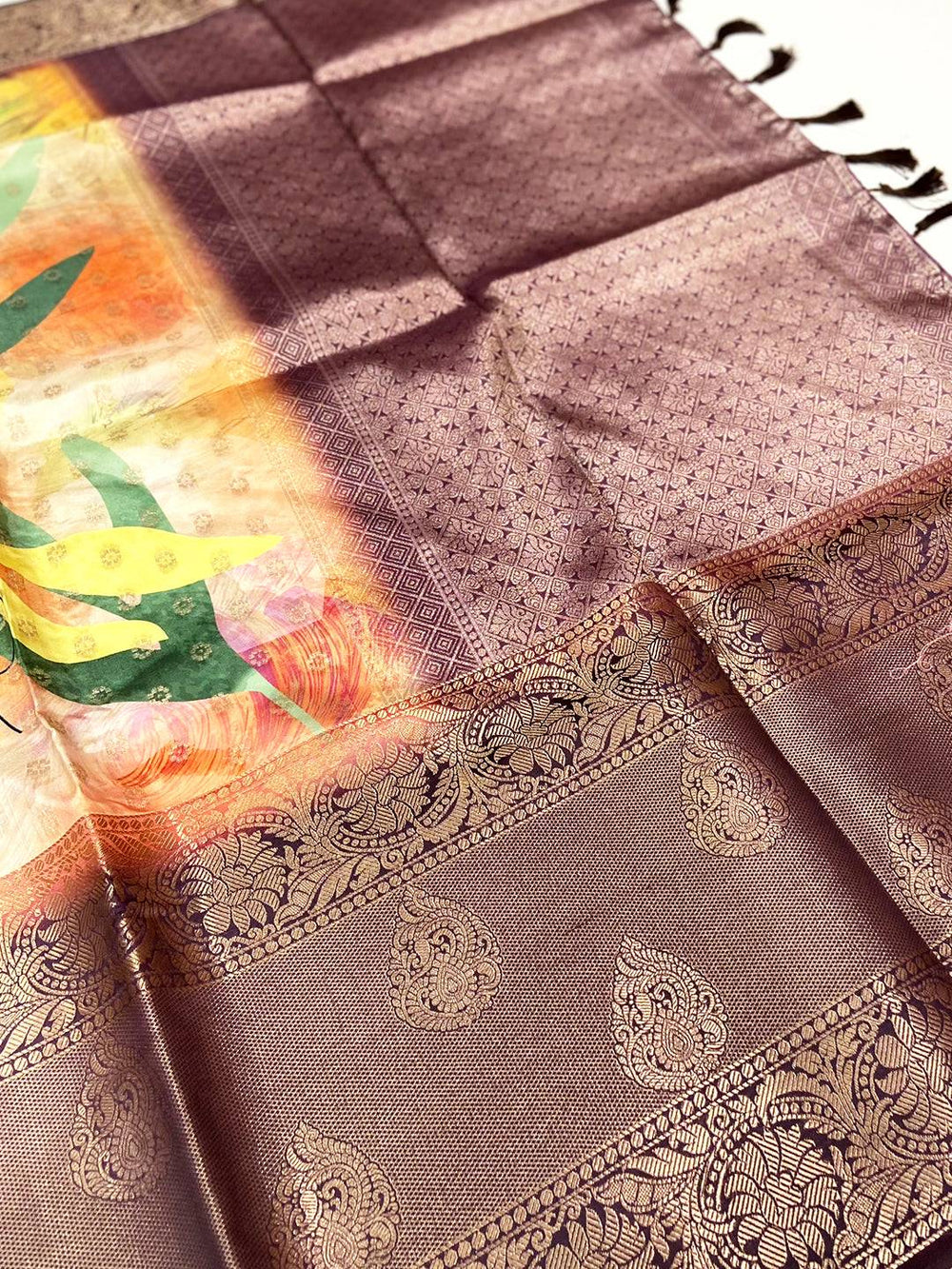 Majestic Floral Fantasy Banarasi Silk Saree
