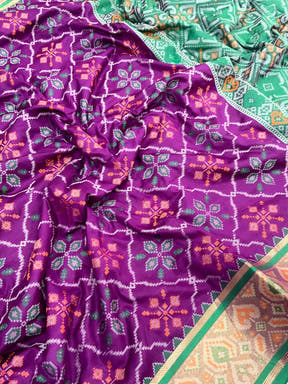Stylish Pochampally Patola Silk Saree