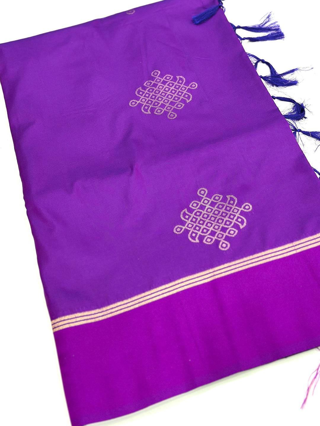 Wine Kolam Silk Heritage Saree