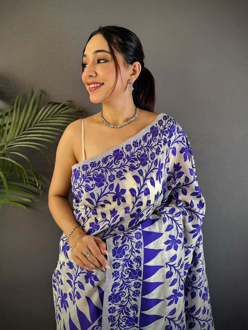 Classic Heritage Dhakai Jamdani Saree