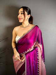 Radiant Peal Satin Tissue Saree