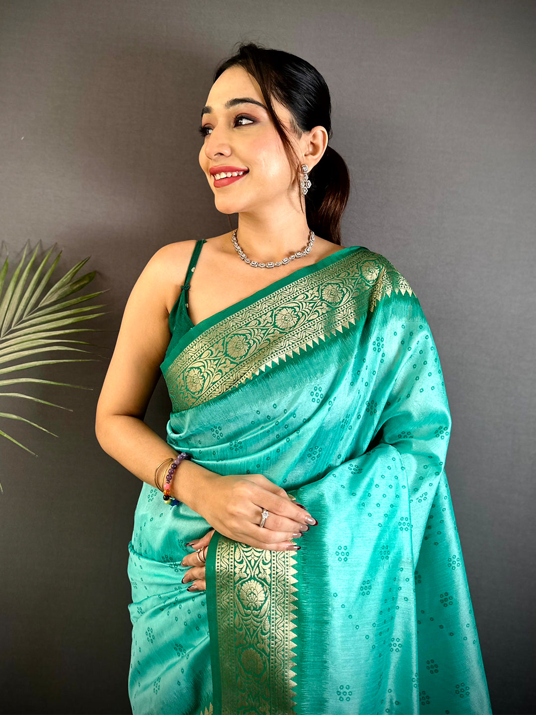 Rama Bandhej Pochampally Raw Silk Saree