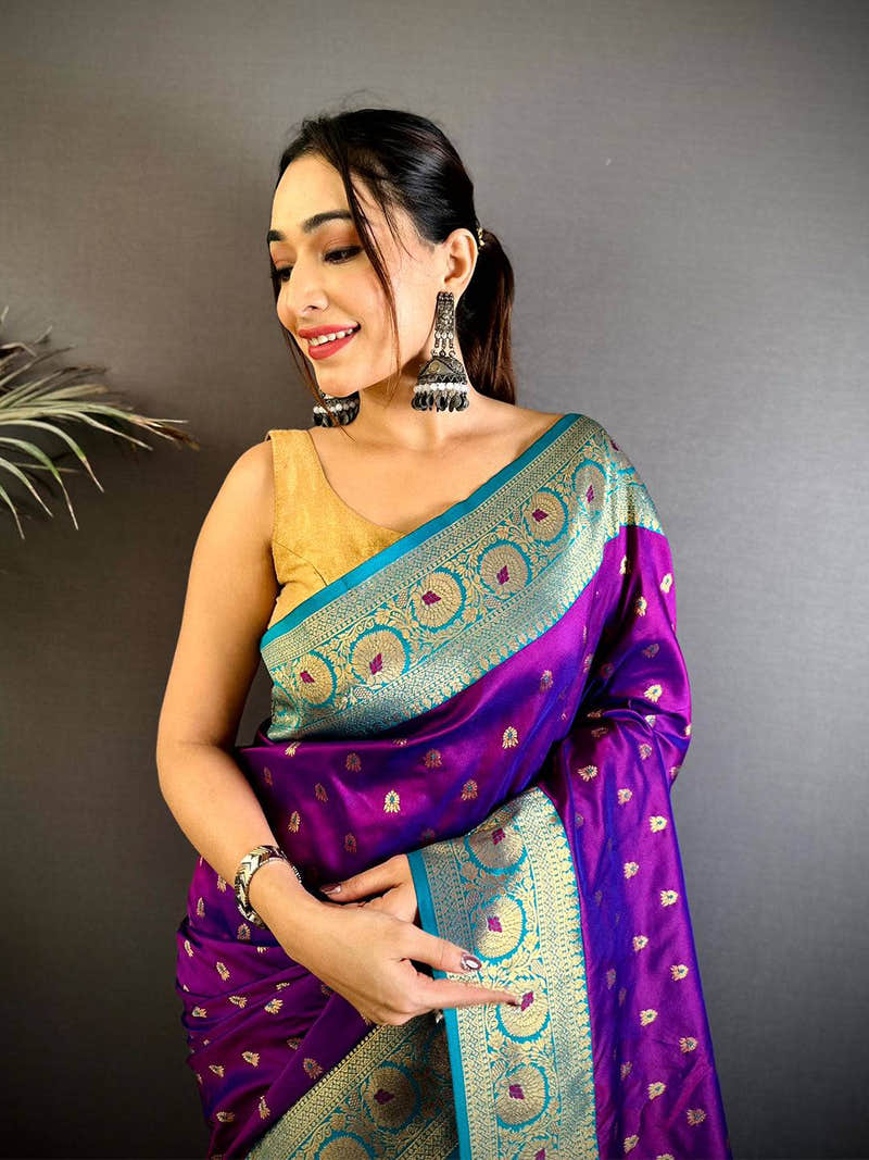Heritage 1000 Butti Soft Silk Saree