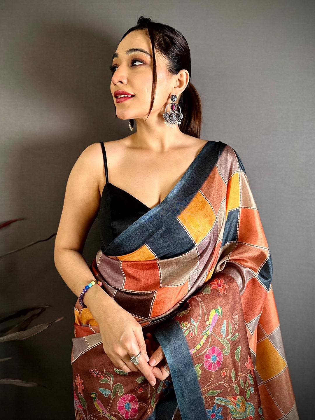 Opulent Block Print Manipuri Saree
