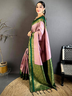 Radiant Banarasi Katan Silk Gold Zari Saree