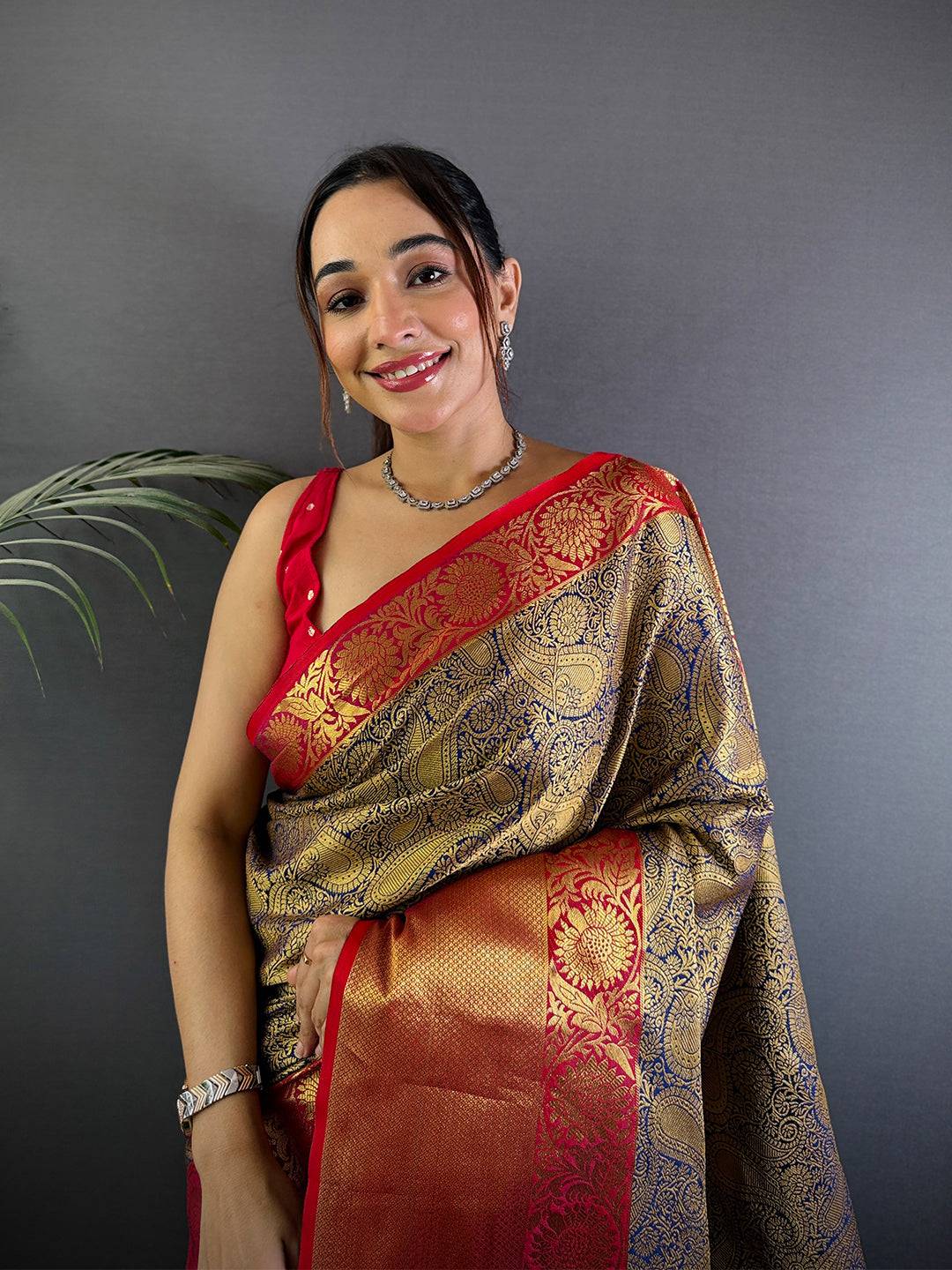 Blue Radiance Banarasi Katan Silk Saree