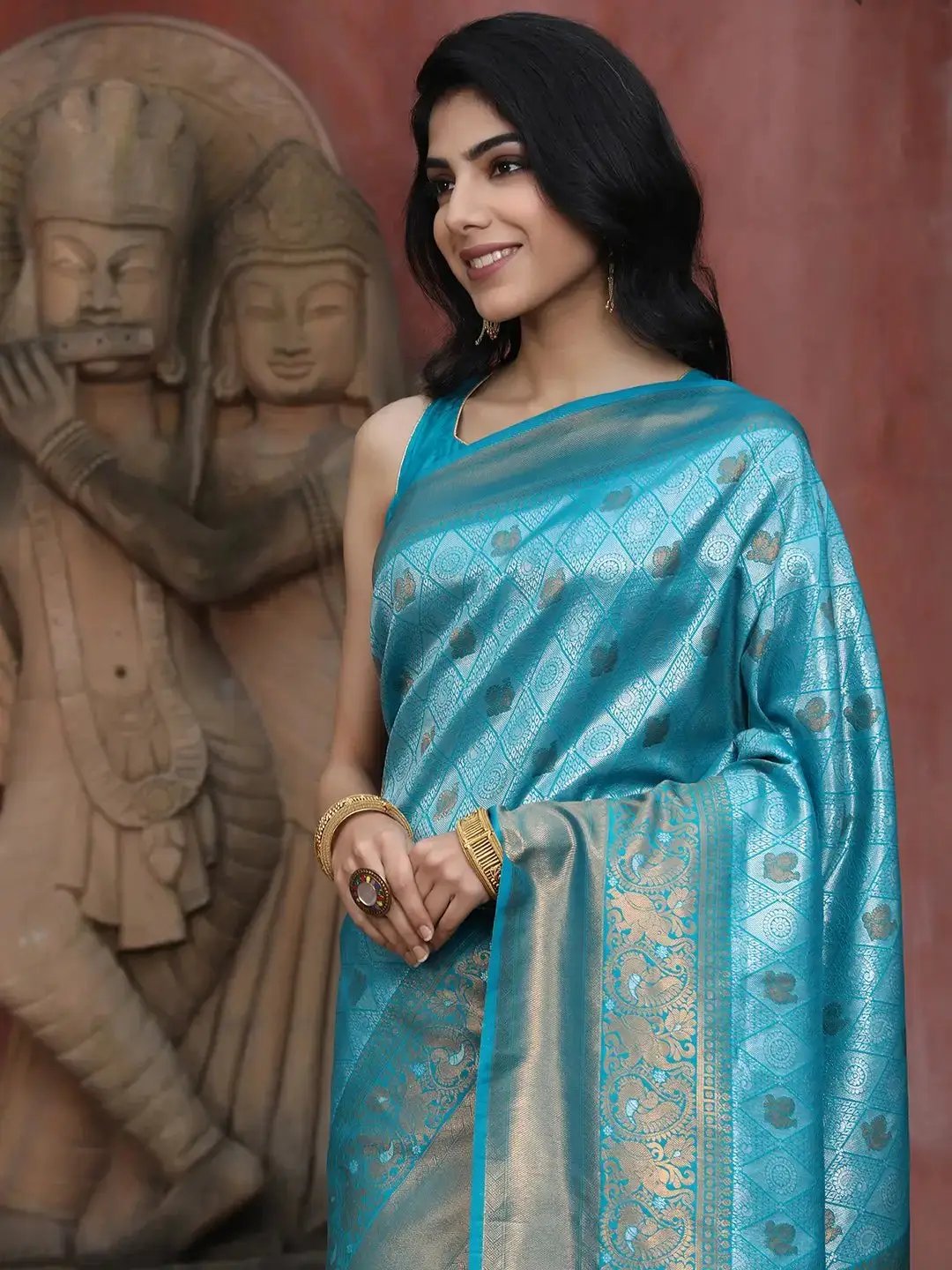 Kanjivaram Silk Saree with Zari Work