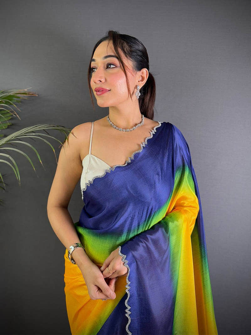 Ethereal Soft Chiffon Ombre Print Saree