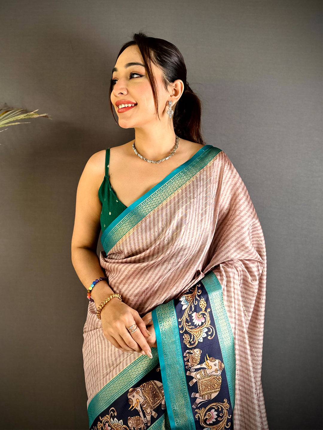 Classic Gadwal Weave Self Zari Saree