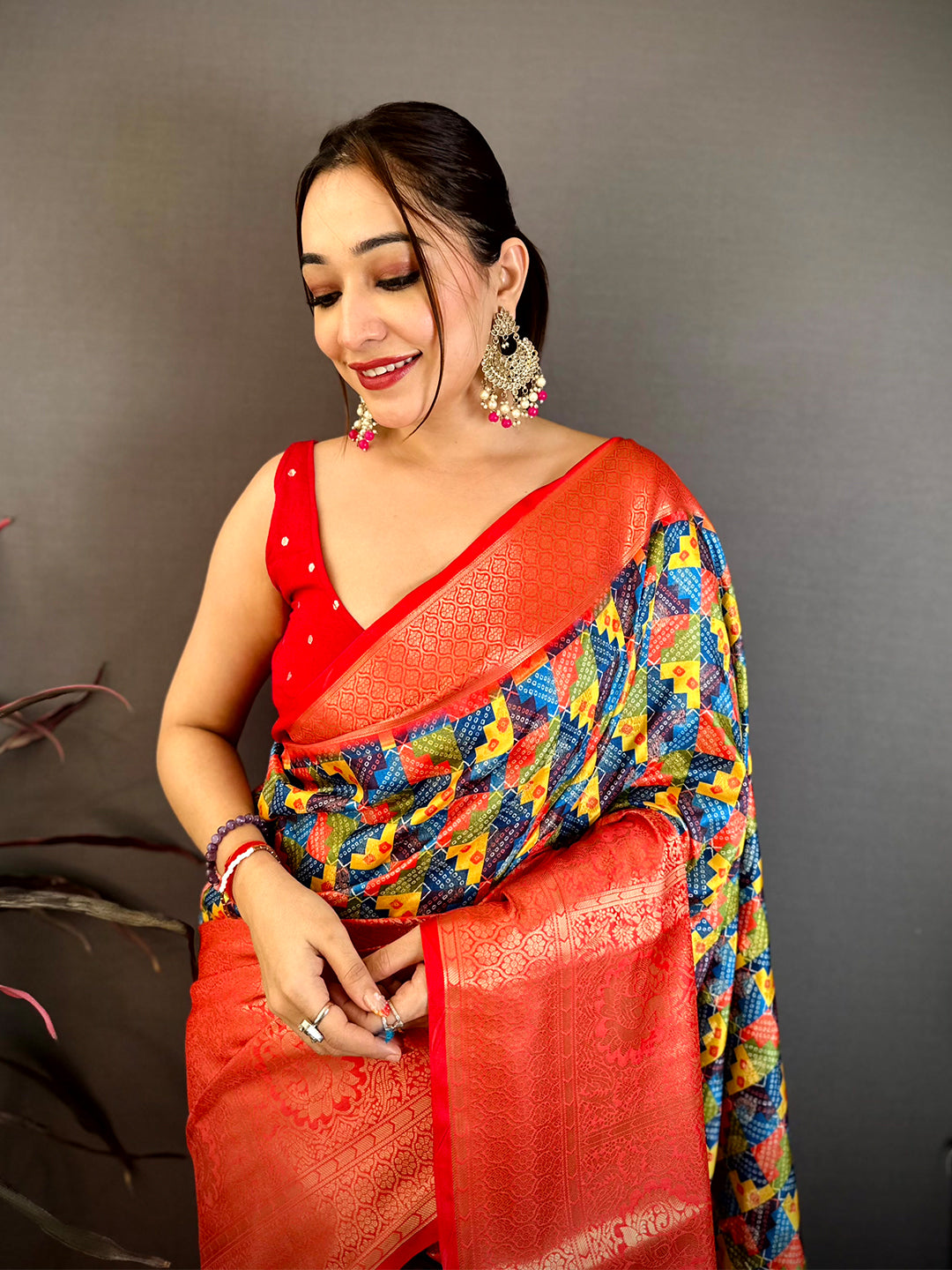 Heritage Soft Silk Digital Print Kanchi Saree