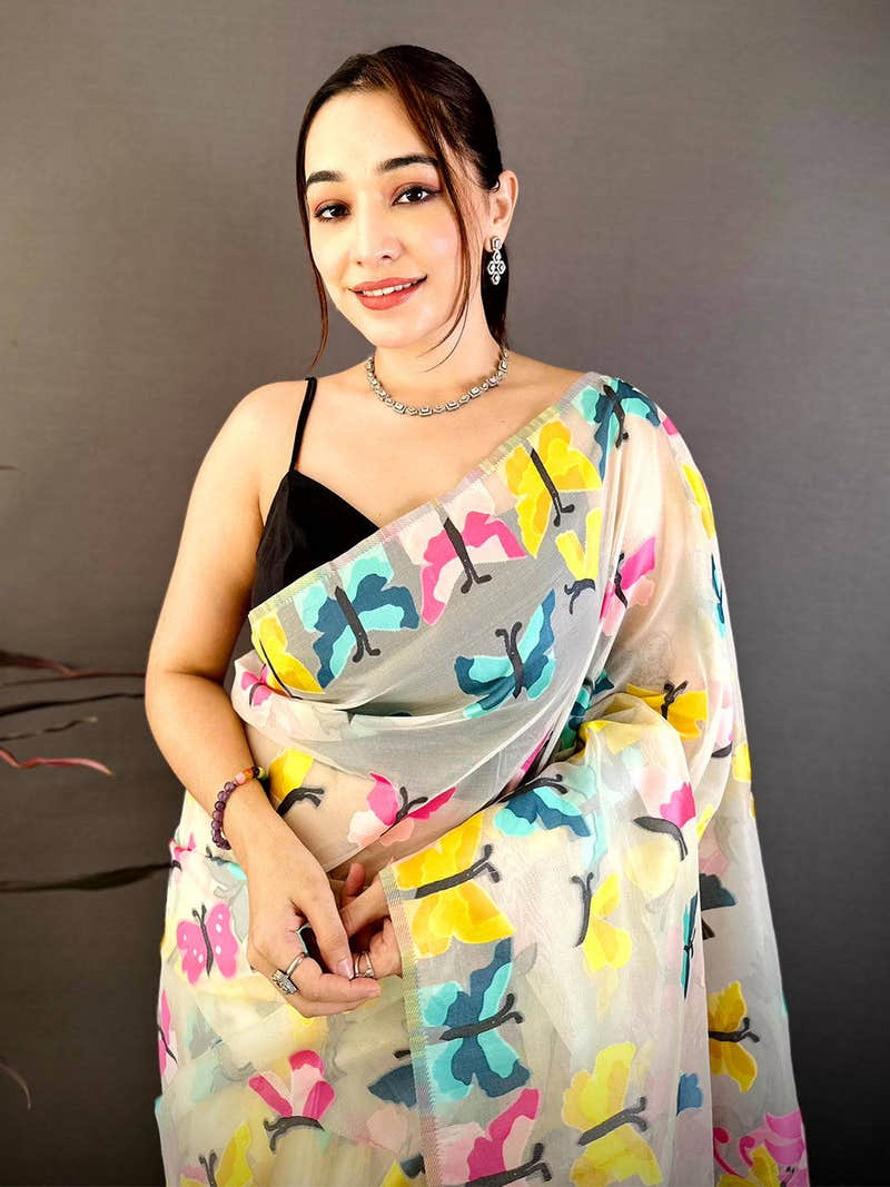 Royal Brasso Silk Minakari Resham Saree