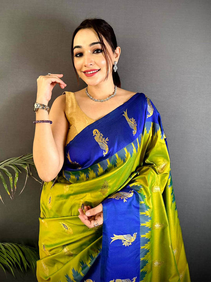 Peacock Charm Soft Silk Pattu Saree