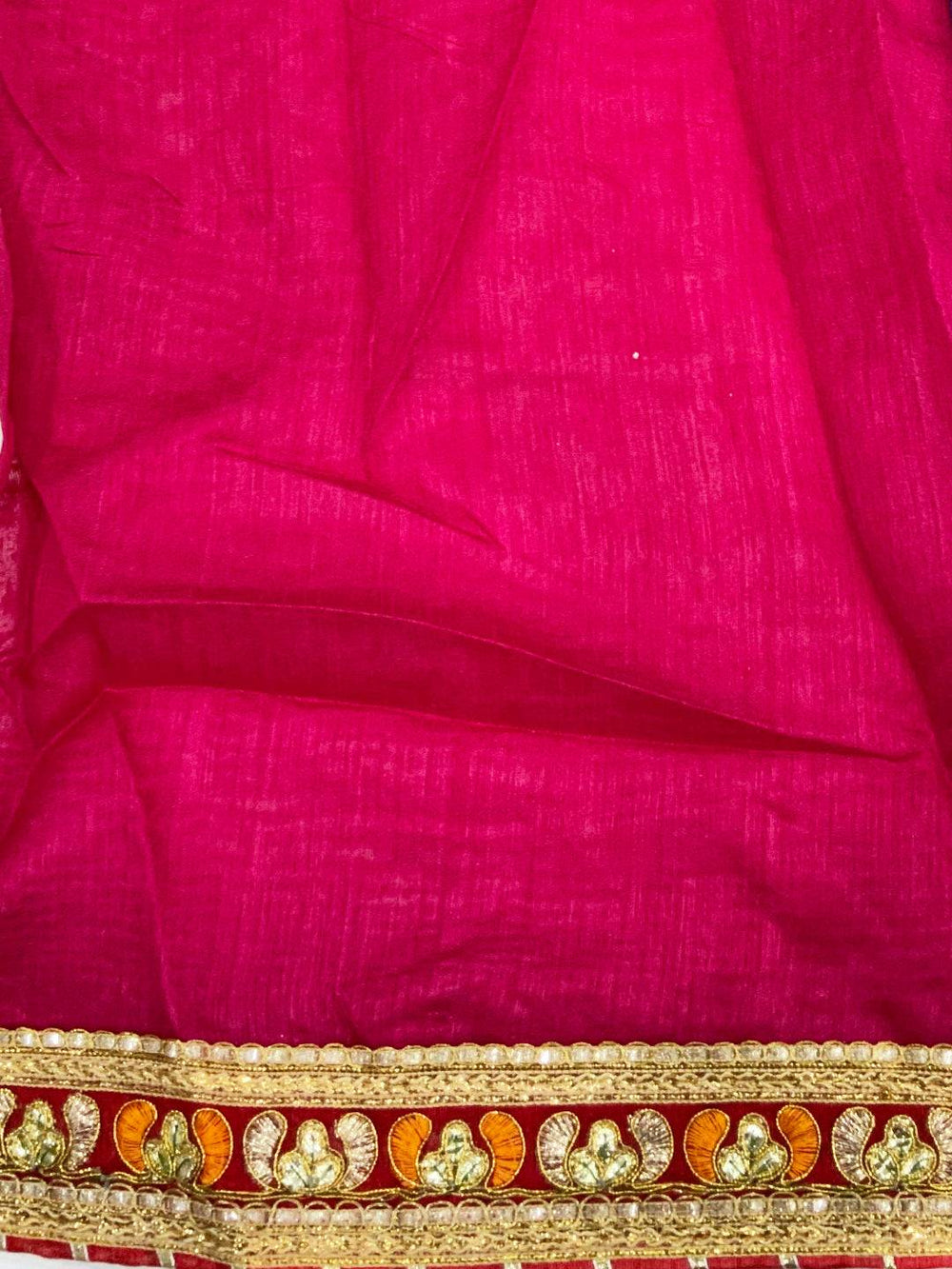 Soft Chinnon Chiffon Foil Work Saree