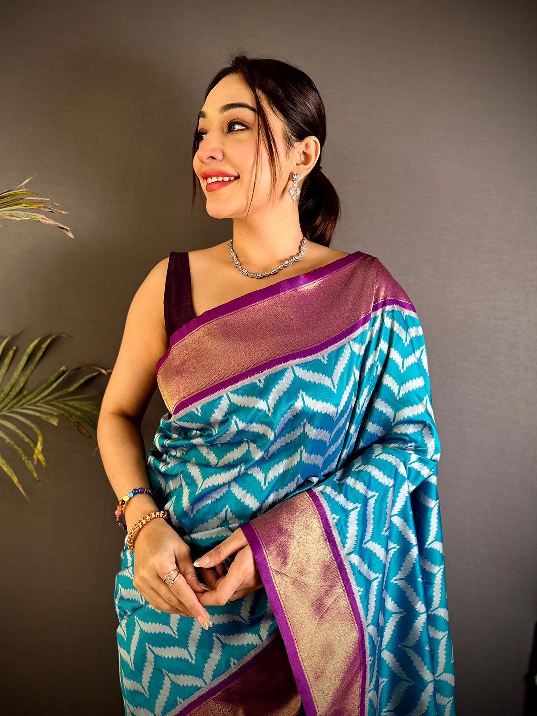 Tradition Style Banarasi Ikkat Saree