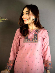 Round Neck Kalamkari Art Kurti


