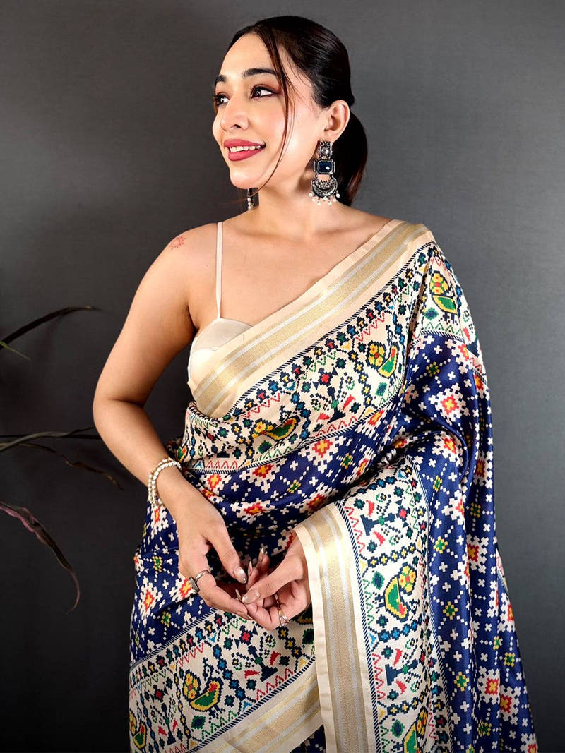Radiant Soft Kanchi Silk Digital Patola Saree
