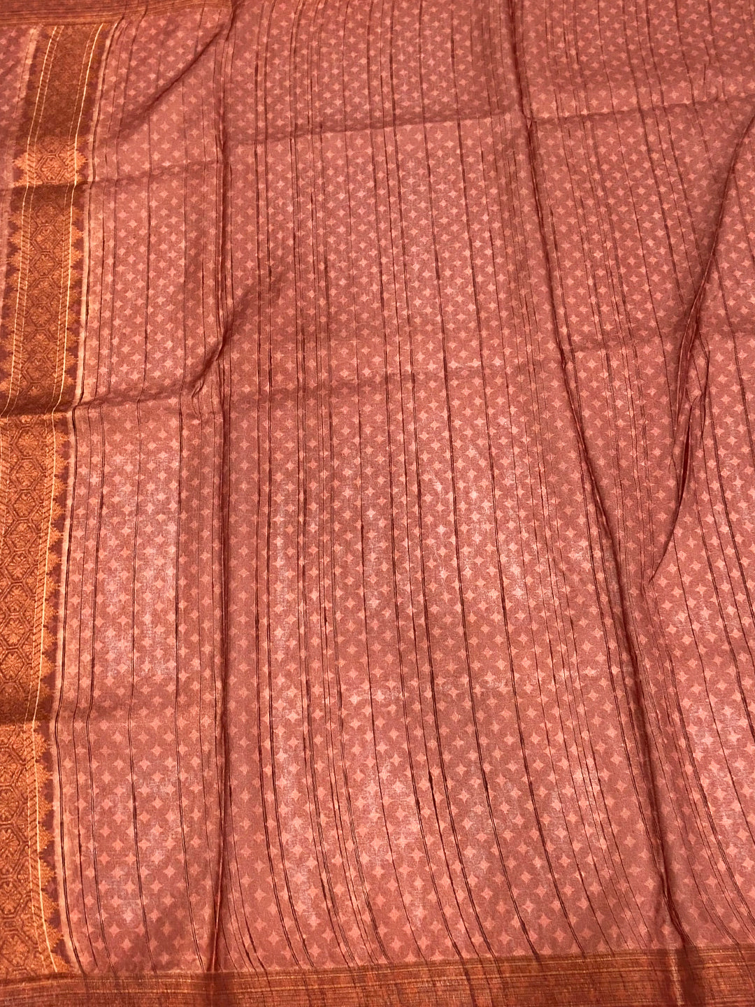 Parron Green Tussar Ghicha Print Saree