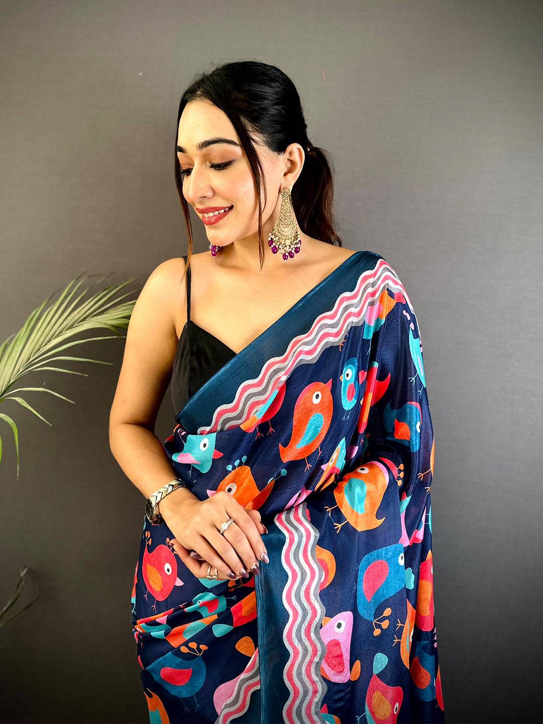 Tradition Soft Chinnon Chiffon Floral Saree
