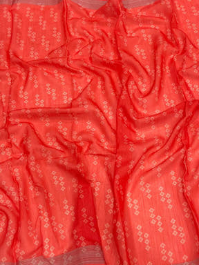 White Linen Floral Kalamkari Print Saree