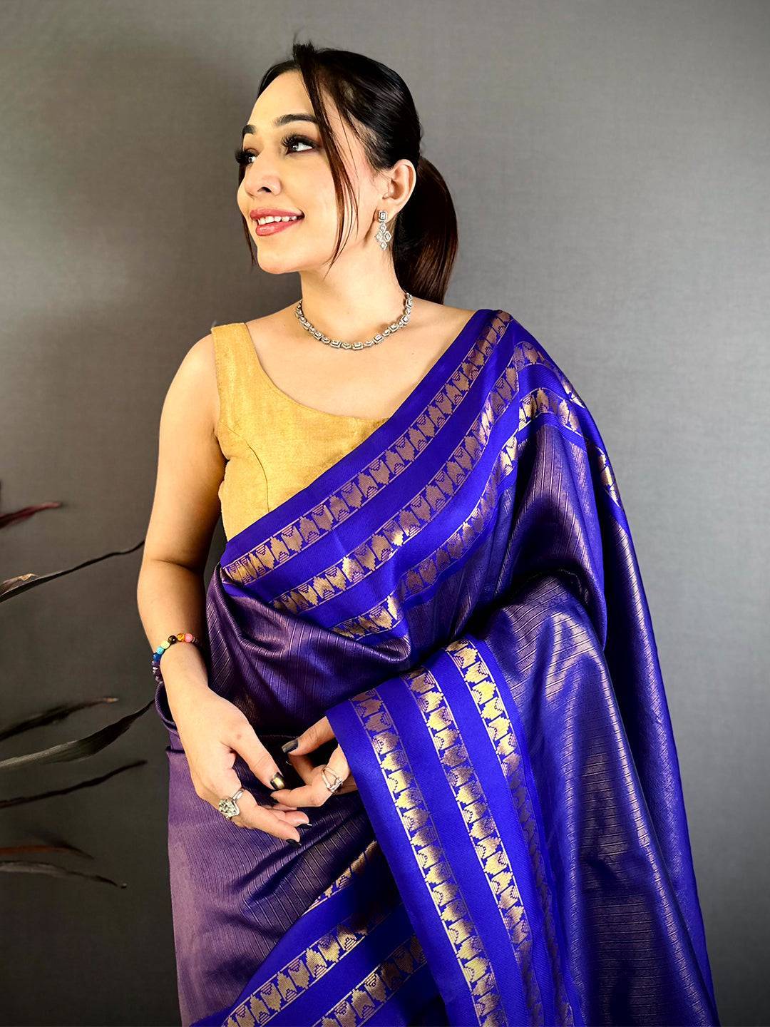 Royal Soft Silk Double Ikkat Gadwal Saree