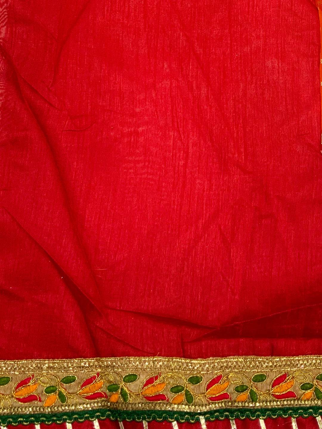 Beautiful Chiffon Foil Work Bandhani Saree