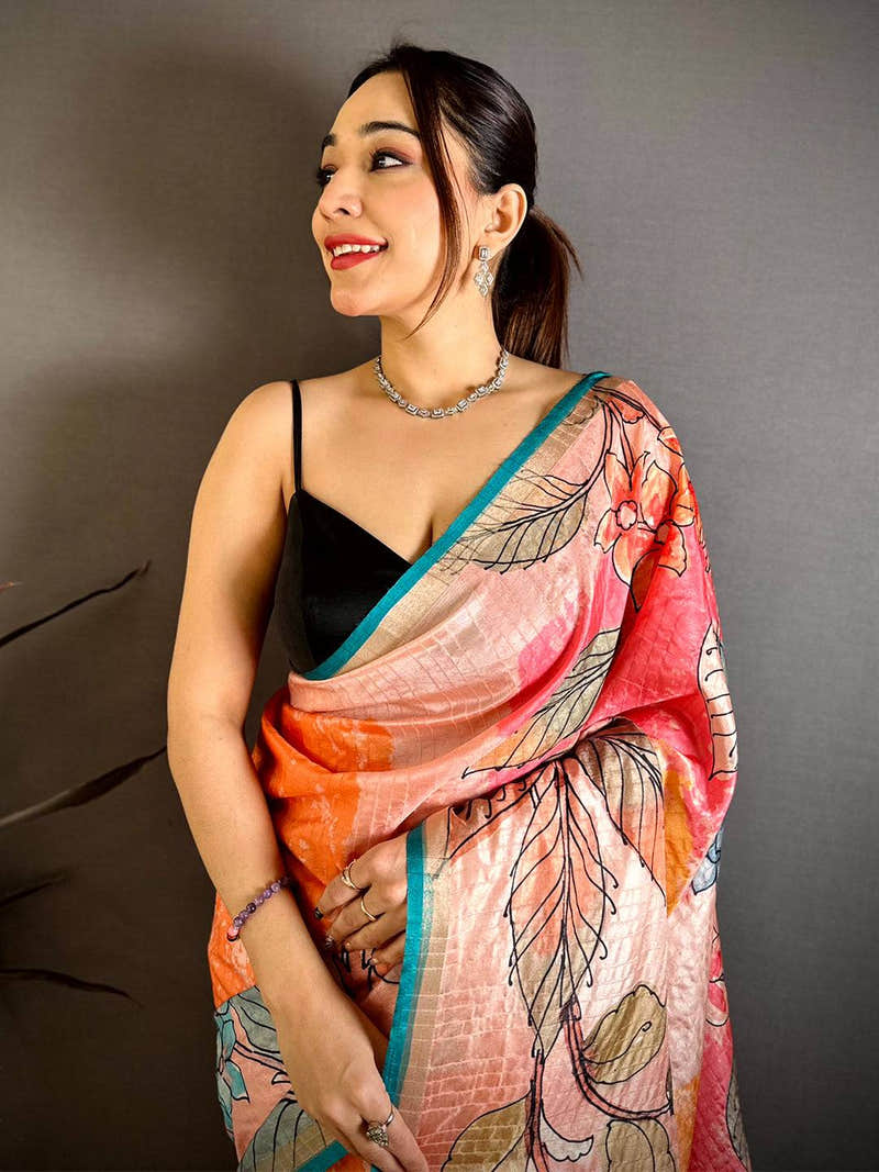 Opulent Tussar Ghicha Printed Saree