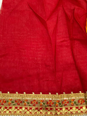 Regal Chinnon Foil Work Saree