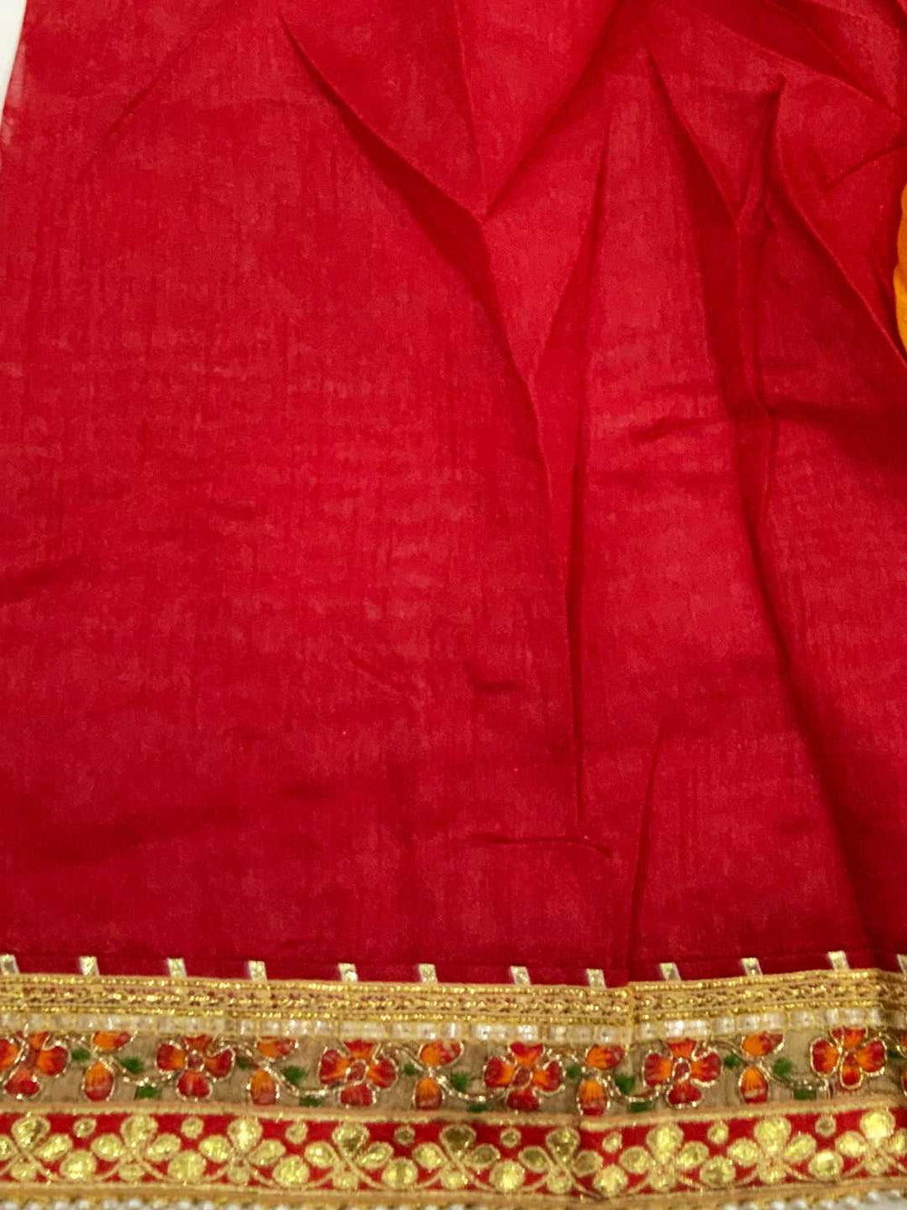 Regal Chinnon Foil Work Saree