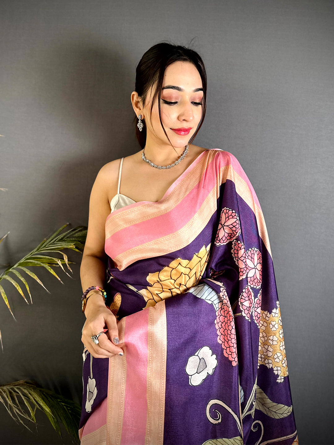 Radiant Tussar Silk Gadwal Border Saree