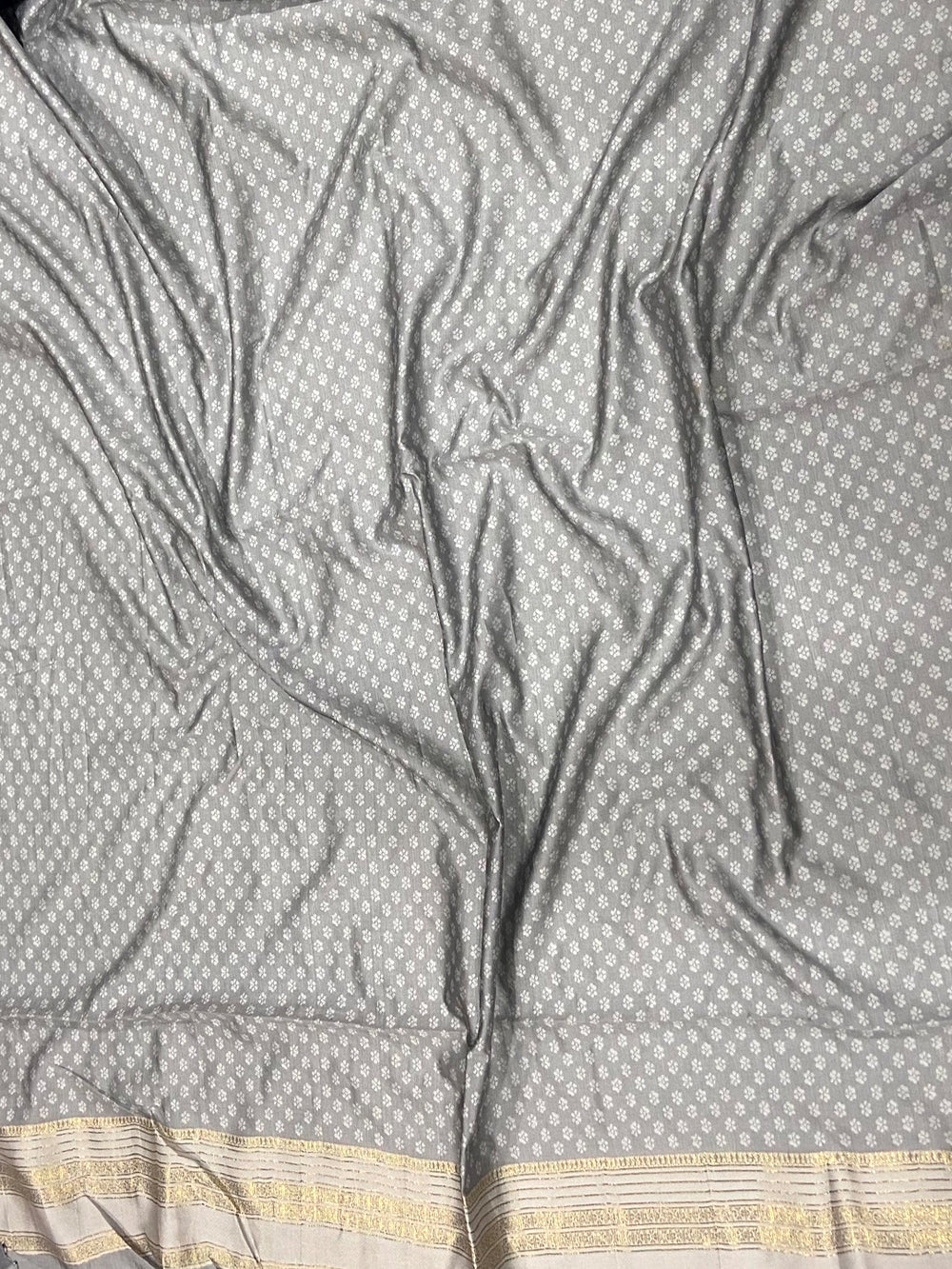 Royal Black Soft Silk Gadwal Saree