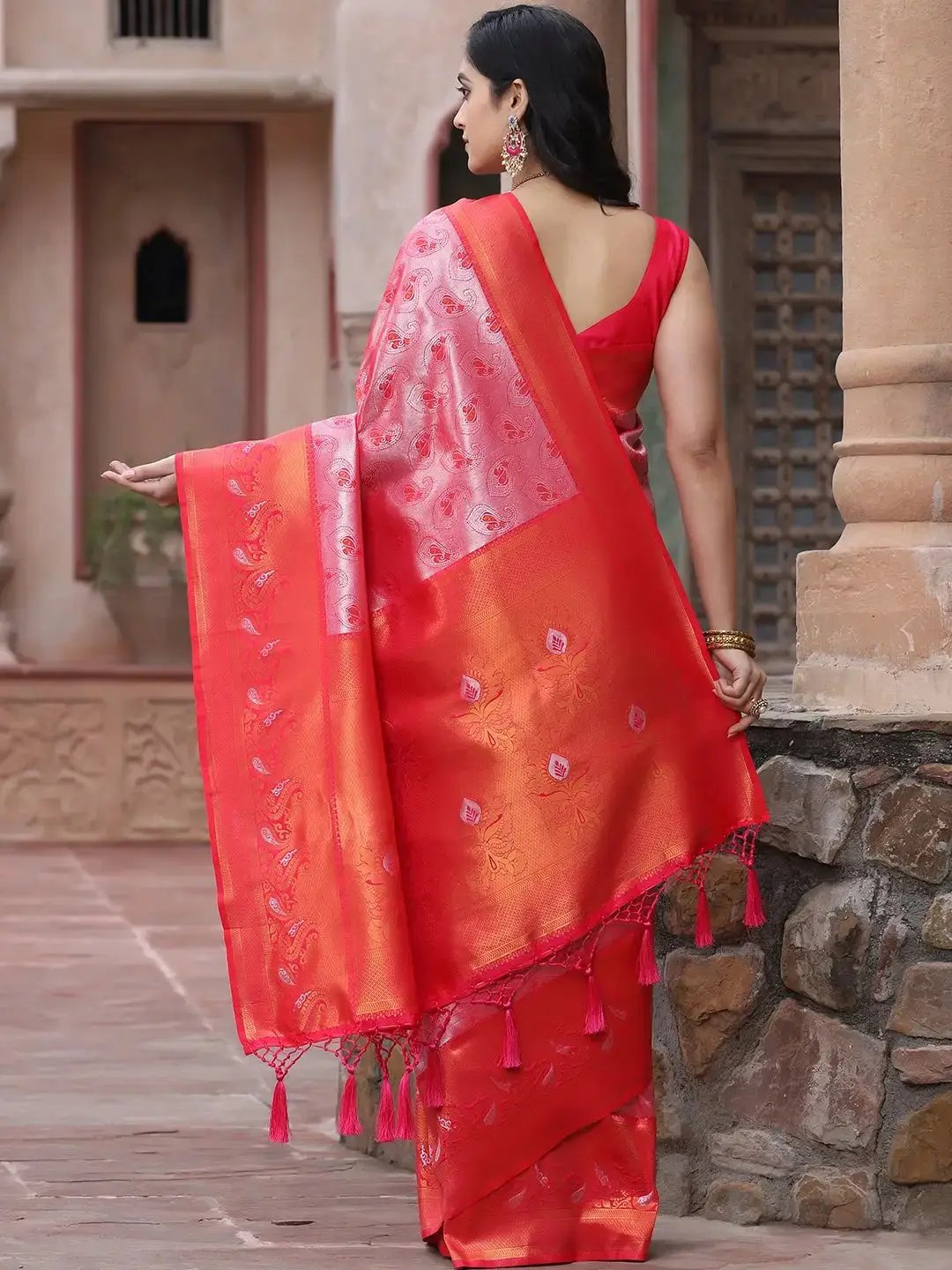 Kanjivaram Silk Saree With Zari Work