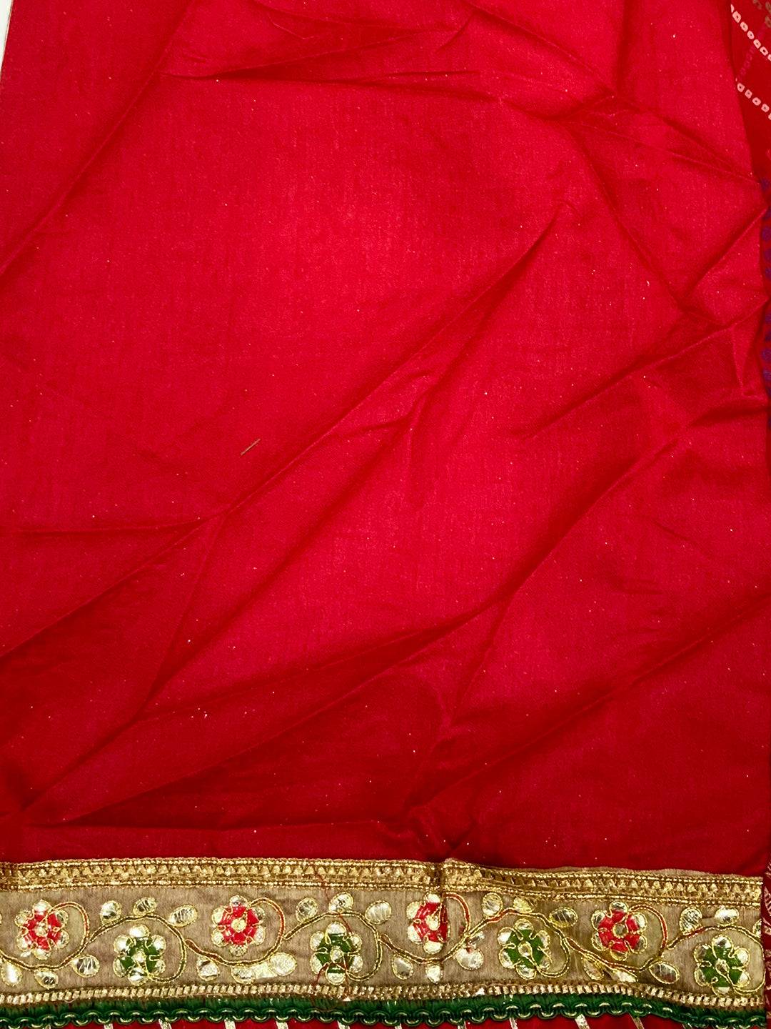 Ethnic Foil Work Chinnon Chiffon Saree
