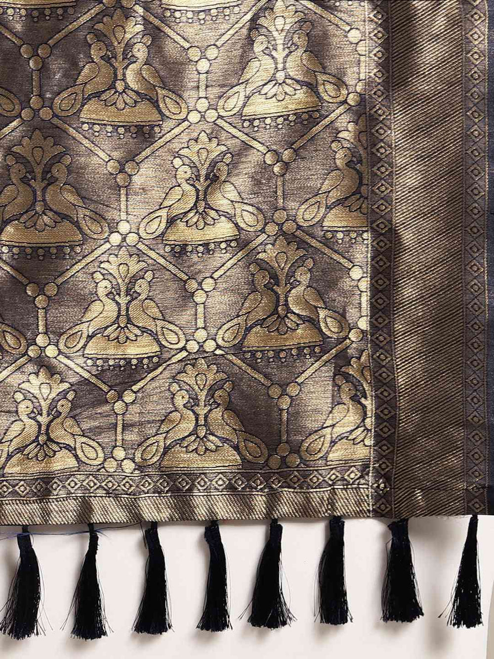  Beautiful Banarasi Navy Colour Woven Design Saree