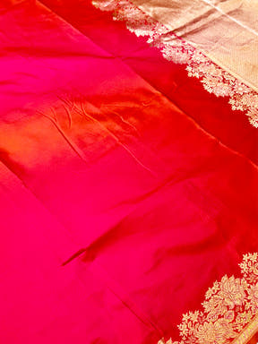 Elegant Ombre Weaving Mashru Silk Saree