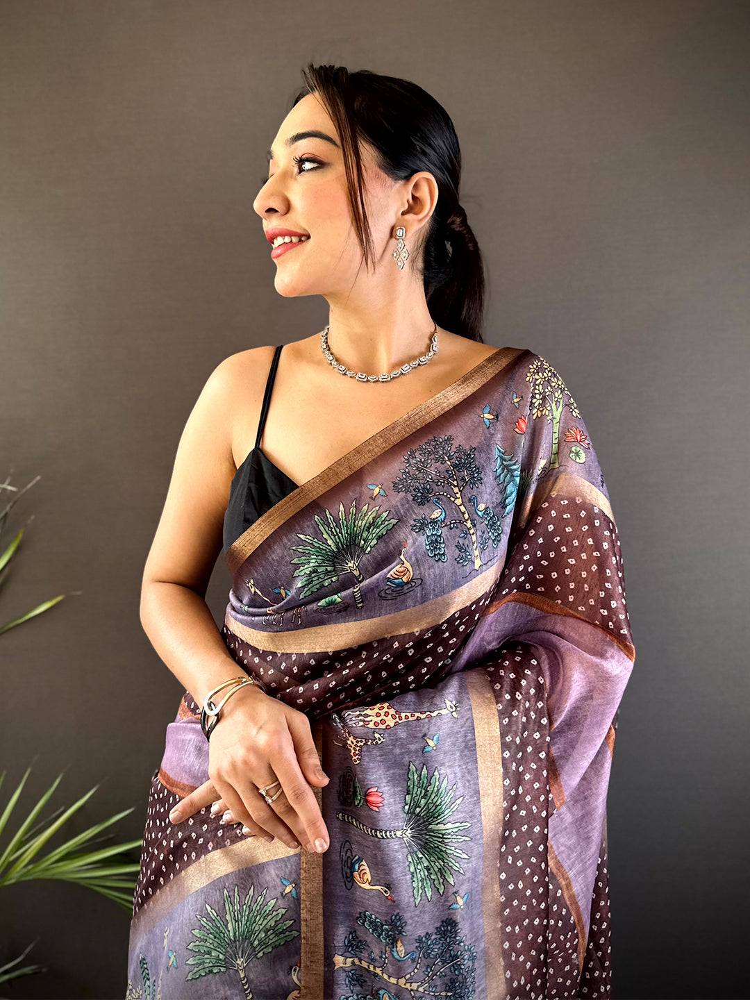 Exclusive Soft Chanderi Cotton Bandhej Print Saree