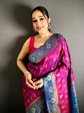 Classic Silk Ikkat Pochampally Weaving Saree