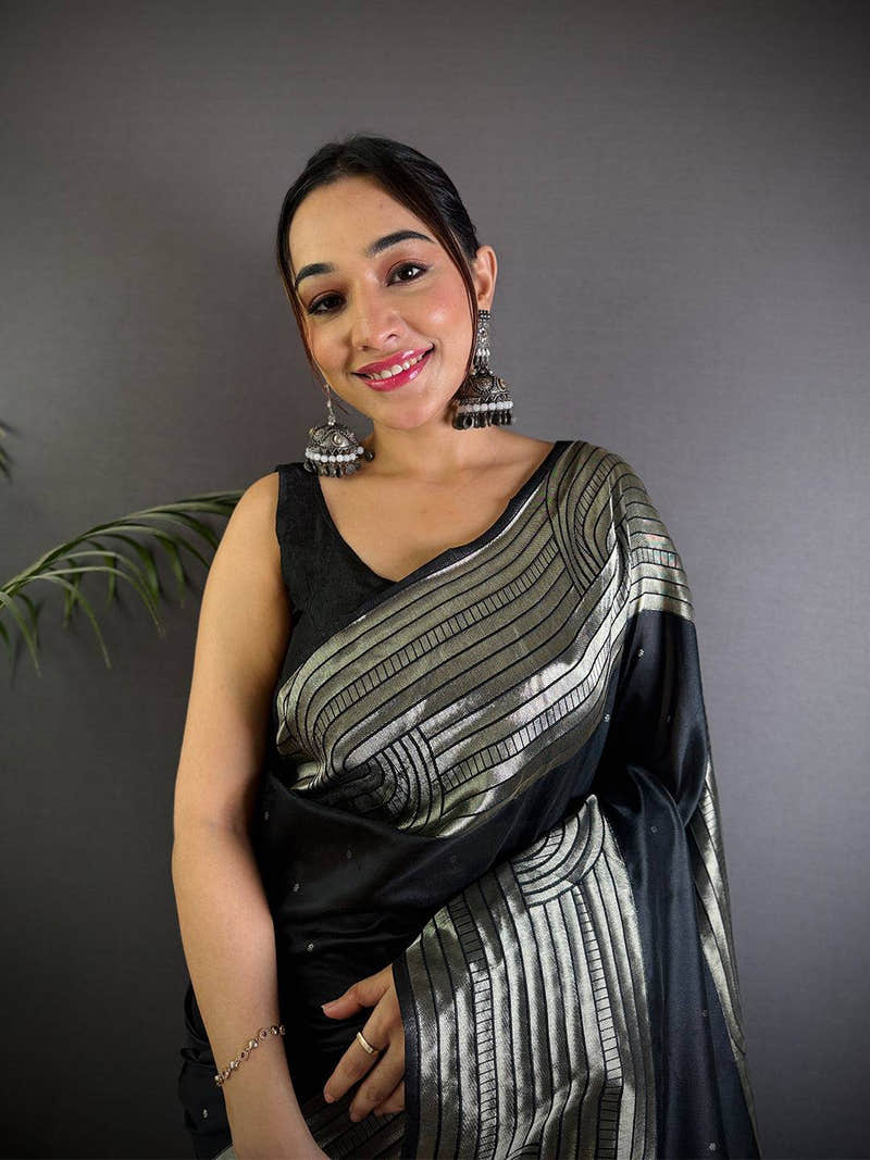 Black Beauty Soft Silk Saree