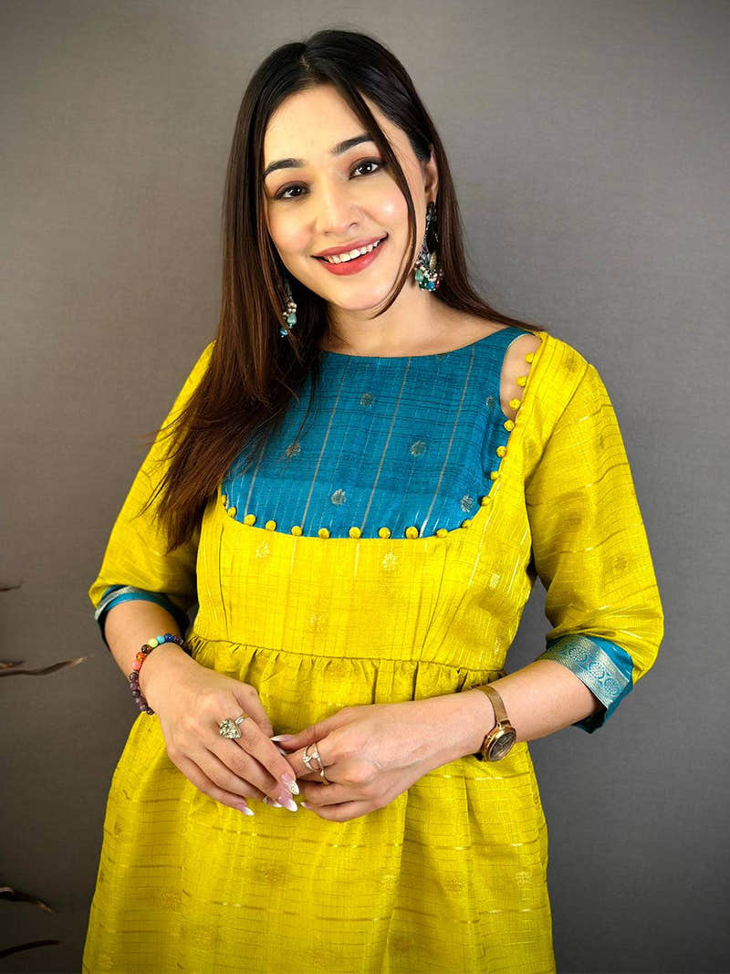 Royal Kota Doriya Boat Neck Kurti
